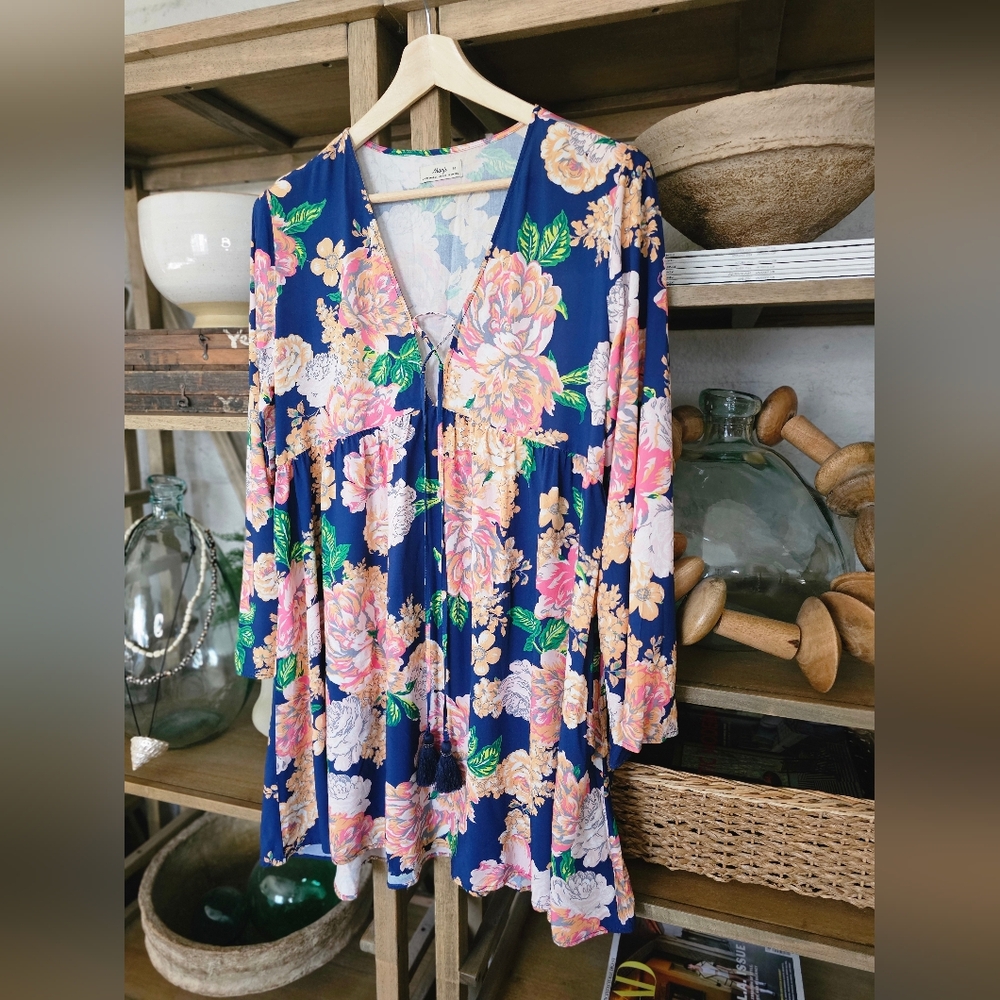 Anthropologie Maaji Helena Floral Mini Pool Dress Size M